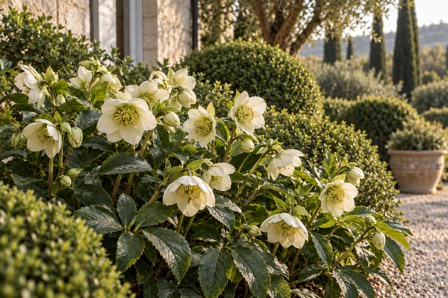 Autumn planting that retains shape and texture