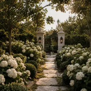 Elegant white garden