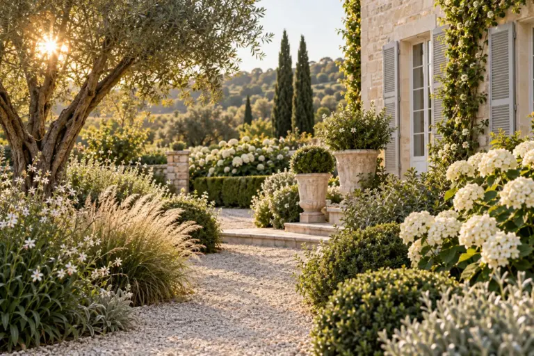 Structured European garden