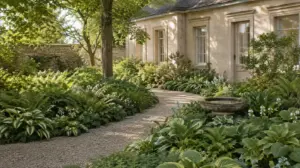 Layered shade garden