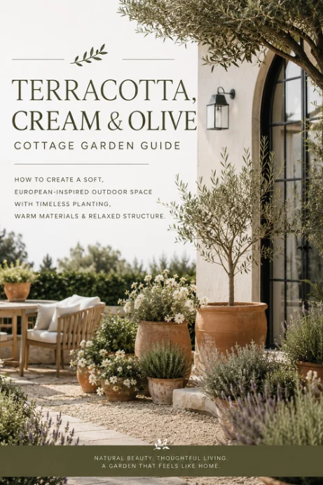 Terracotta, Cream & Olive Cottage Garden Guide cover